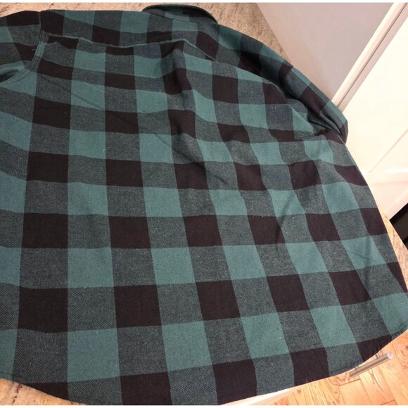 Hickory Shirt Co Pullover Mens XL Green Buffalo Plaid 1/2 Zip Flannel Outdoors - Picture 12 of 13